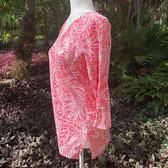 Columbia Tops - Columbia 100% Cotton Pink/White Tunic Top